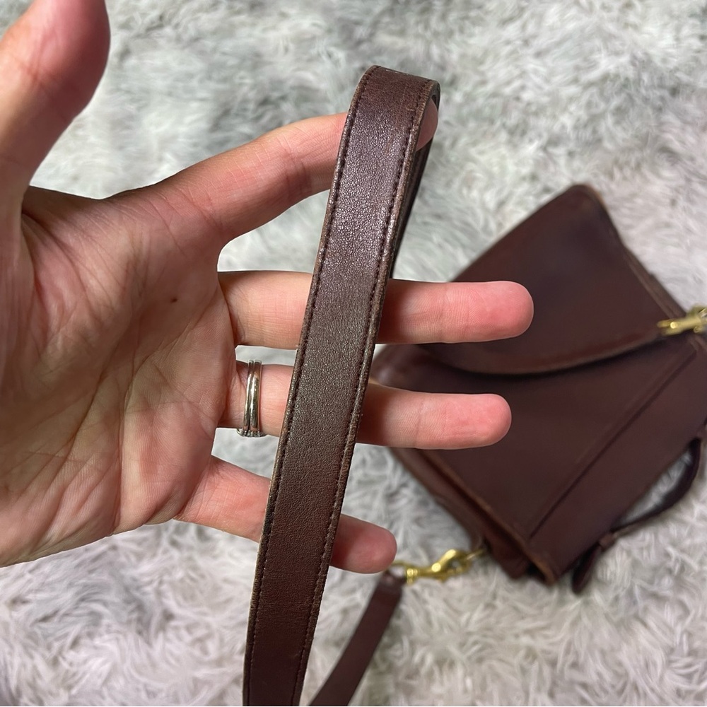 Rare Vintage Coach Court Bag Brown Leather 9870 - Picture 9 of 16